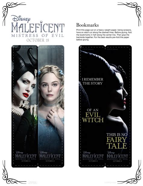 Maleficent witch bookmark